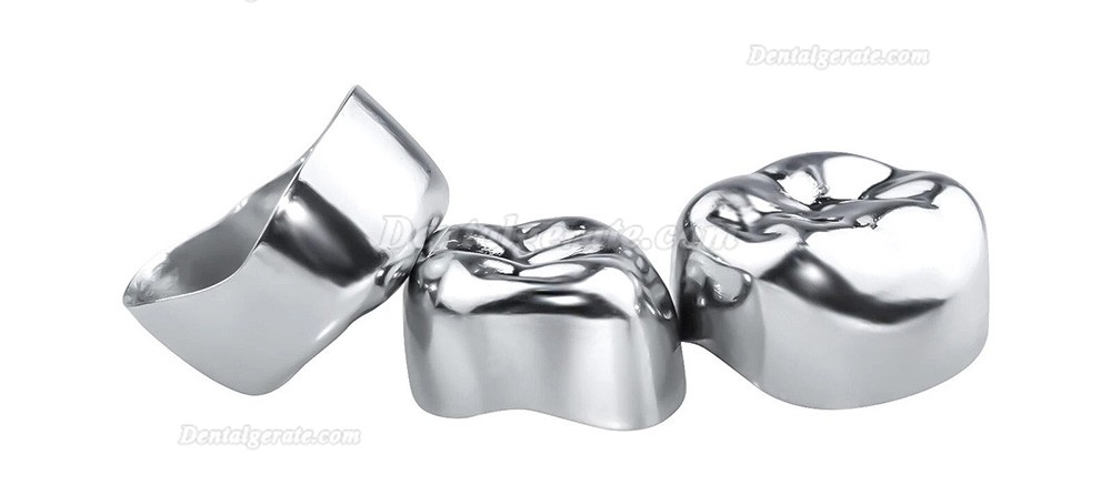 48 St&uuml;ck/Box Zahnkronen f&uuml;r Kinder / Vorgeformte Metallkronen / Provisorische Kronen aus Edelstahl